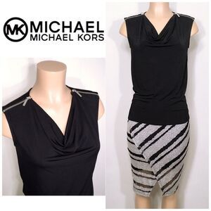 New Michael Kors tank drape neck top.